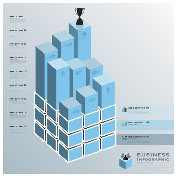 立方体酒吧商业信息图表图片下载