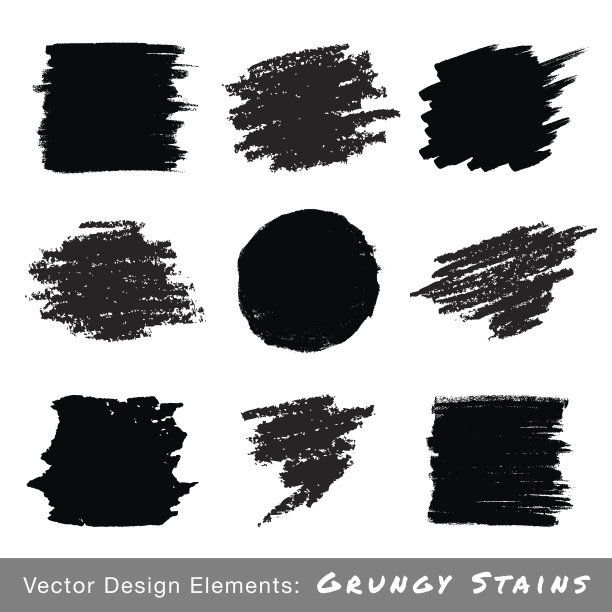 一套手绘Grunge背景。素材图片