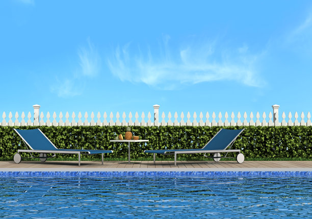 花园里有游泳池图片下载