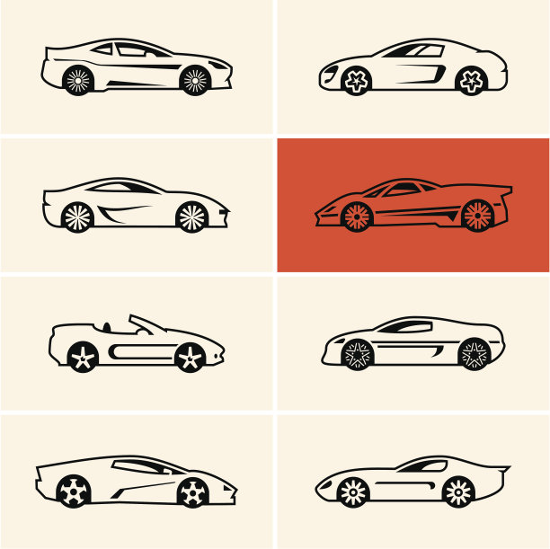 汽车轮廓图标图片下载