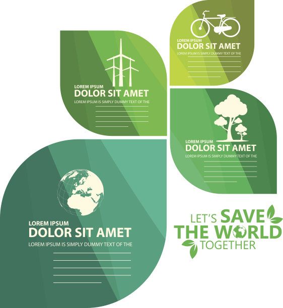 绿色信息图表素材图片