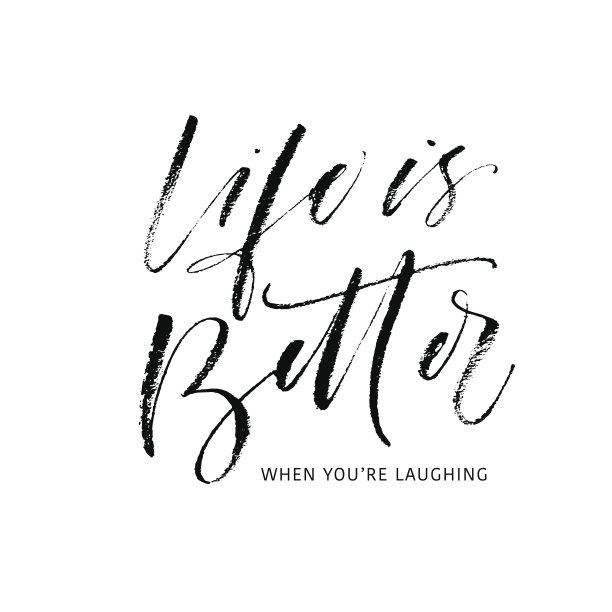 生活更美好当你笑明信片。图片下载