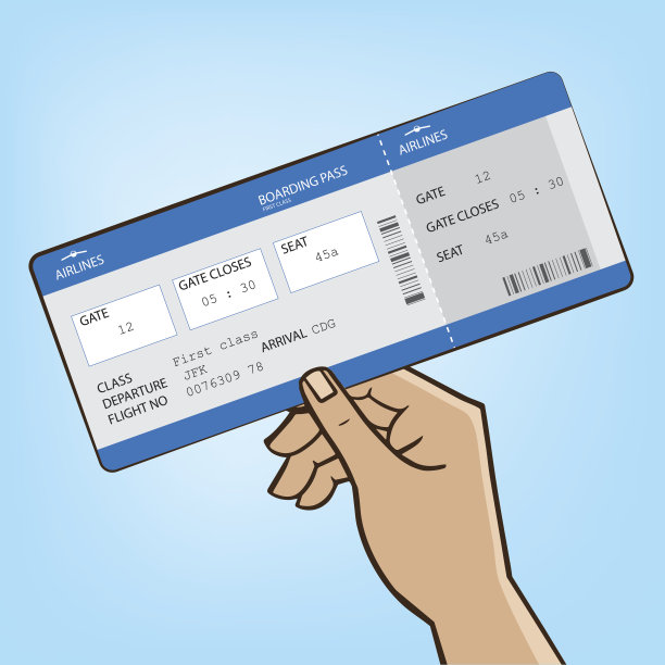 伸手拿着机票图片下载