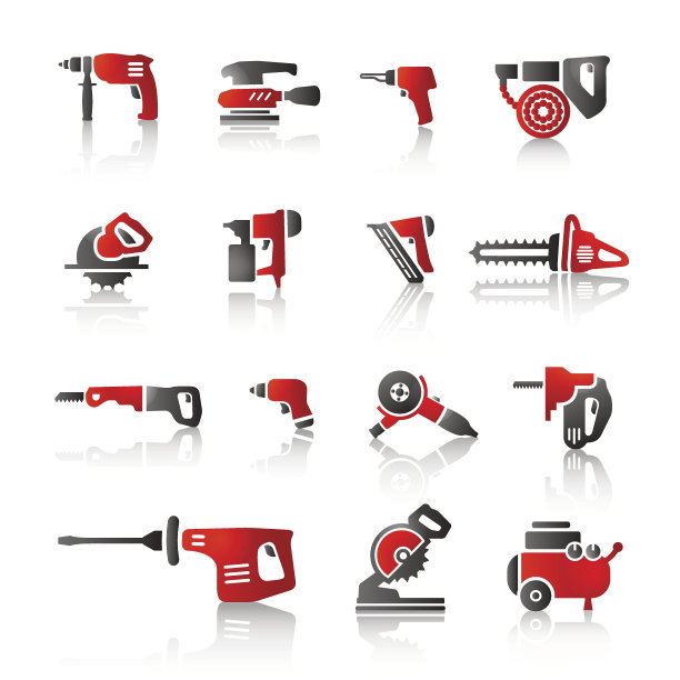 电动工具-矢量设置图标图片下载