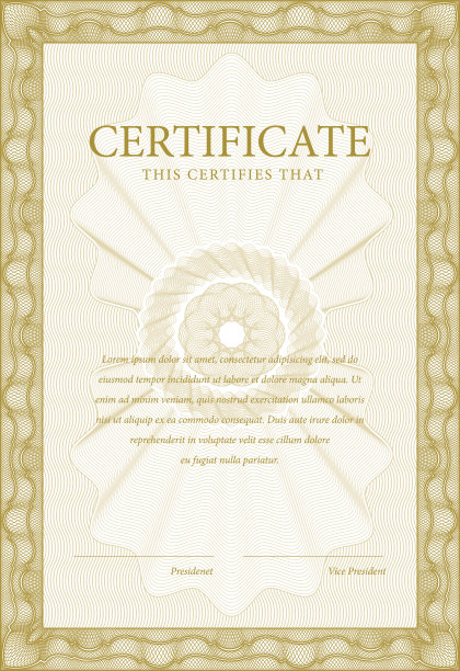 证书和文凭模板。向量图片下载