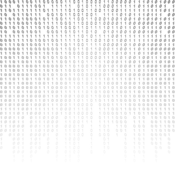 白色背景上的二进制代码。图片下载