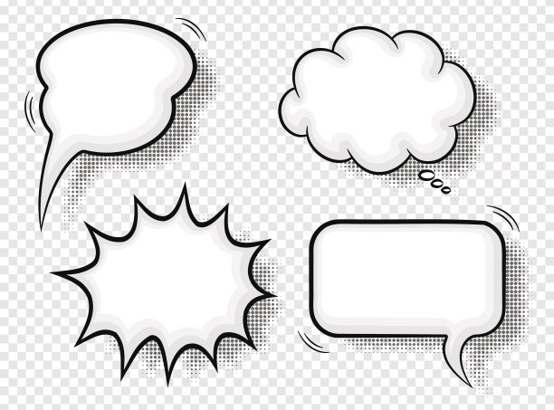 喜剧风格的演讲泡泡图片下载