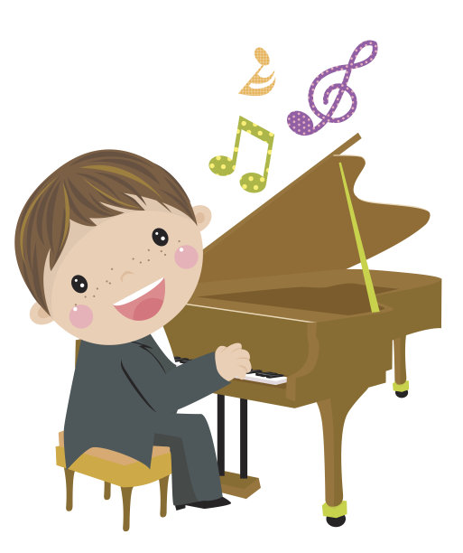 小男孩弹钢琴图片下载
