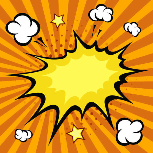 漫画书爆炸，插图图片下载