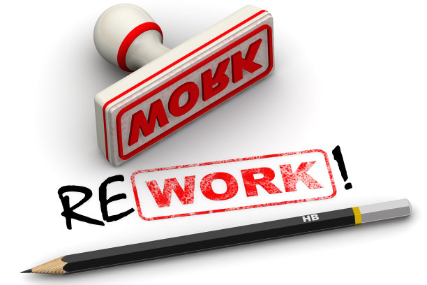 工作和返工。纠正密封的印象图片下载