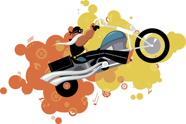 骑摩托车的人图片下载