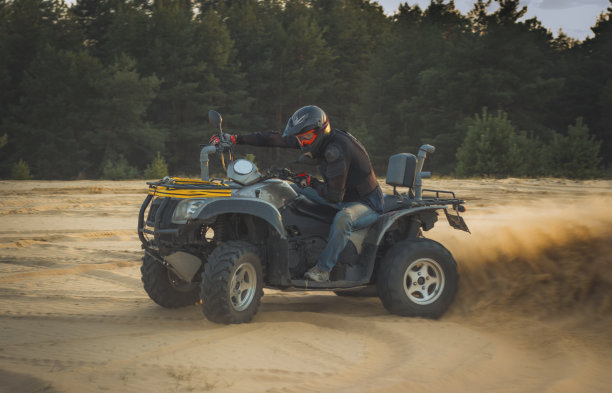 沙滩上的沙滩赛车。图片下载