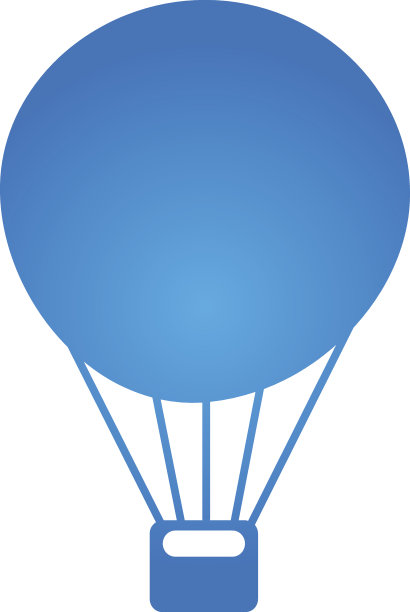 蓝色的气球图标。图片下载