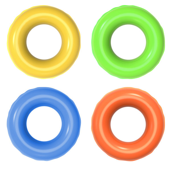 色彩斑斓的充气环图片下载