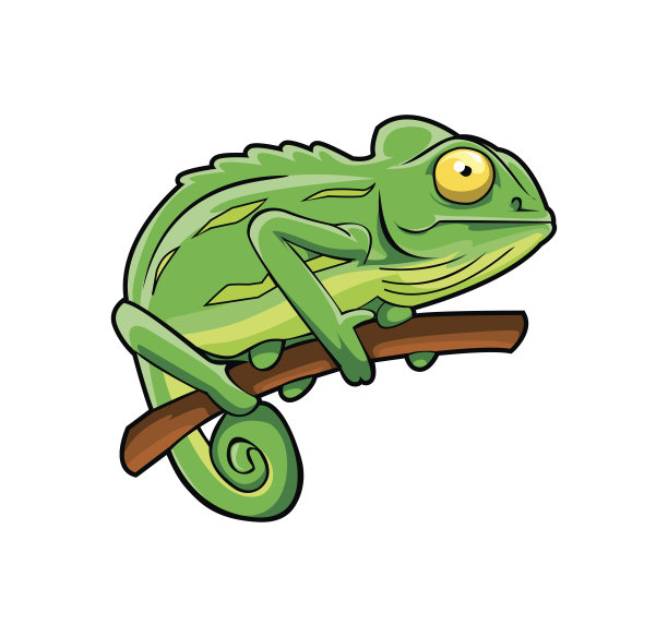变色龙插图图片下载