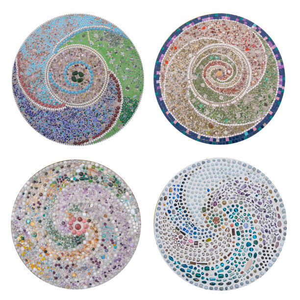 墙面背景彩色玻璃马赛克艺术图片下载