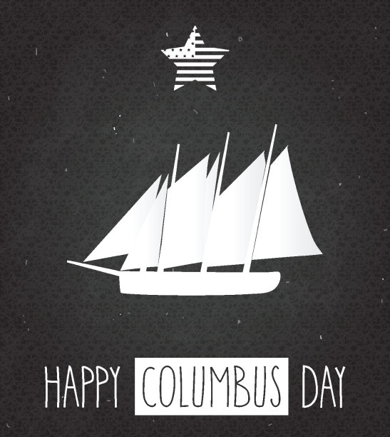 哥伦布日海报图片下载