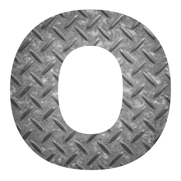 英文字母带金属纹理照片孤立图片下载