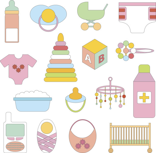 向量新生儿商品图片下载
