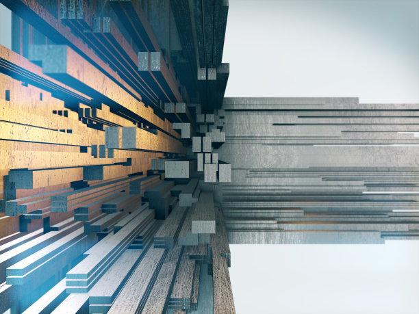 抽象的立体像。抽象的空间背景。图片下载