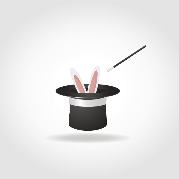 带兔子的魔术帽图片下载