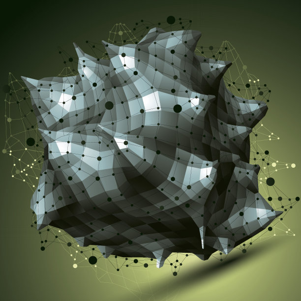 三维矢量抽象设计对象、多边形复杂图形图片下载