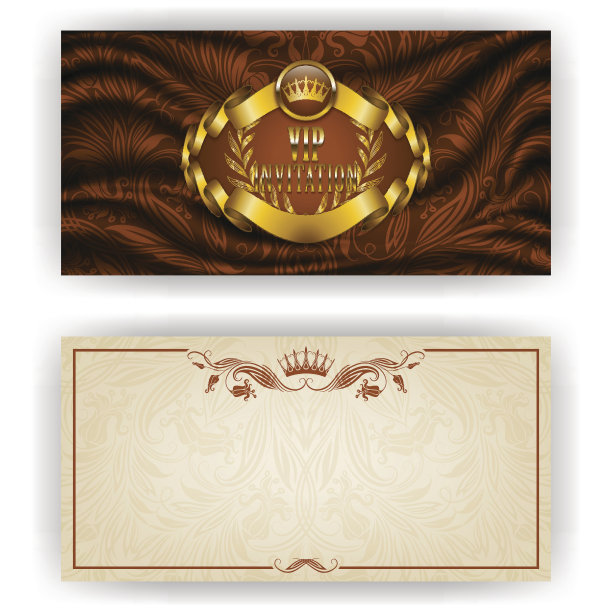 优雅的vip豪华邀请模板图片下载