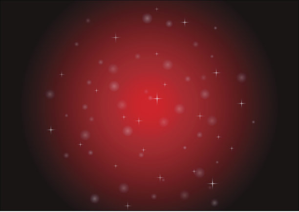 红色背景中的星星。向量图片下载