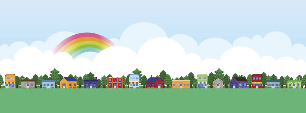 无缝的丰富多彩的城市图片下载