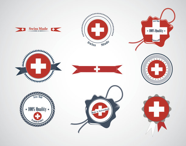 瑞士制造-一套印章，徽章图片下载