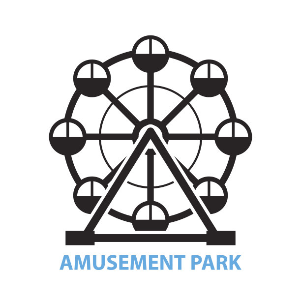 摩天轮，游乐园的标志和象征图片下载