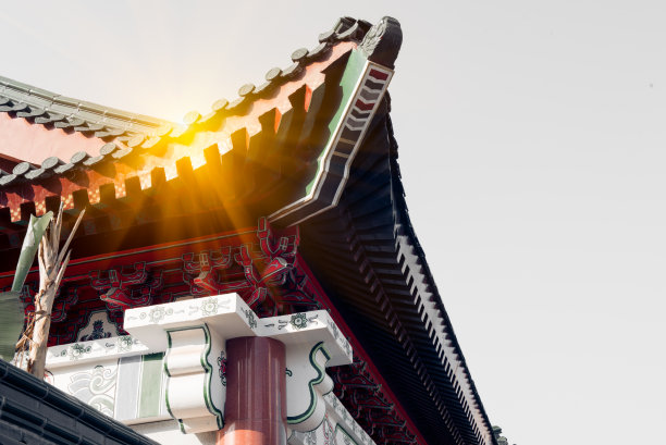 历史建筑的屋顶细节图片下载