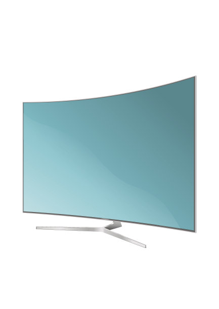 电视平。屏幕液晶等离子体。现实的矢量图。图片下载