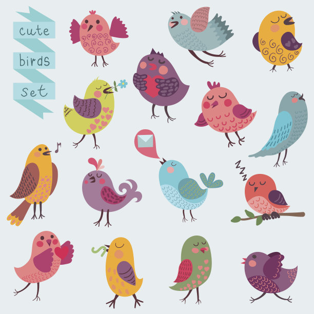 花鸟矢量图素材ID：132662482