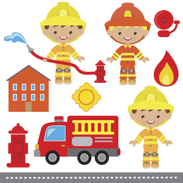 消防员矢量图图片下载