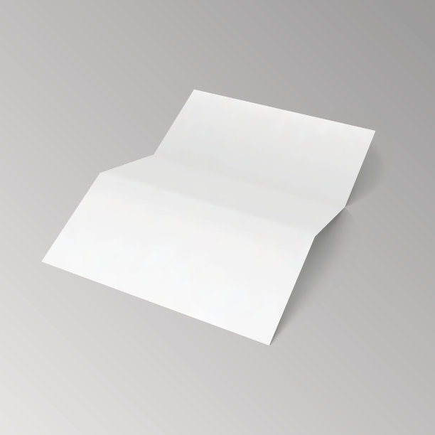 空白三页纸小册子。图片下载