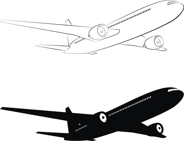 飞机的轮廓图片下载