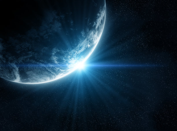 太阳升起的地球图片下载