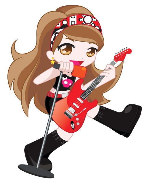 吉他的女孩图片下载