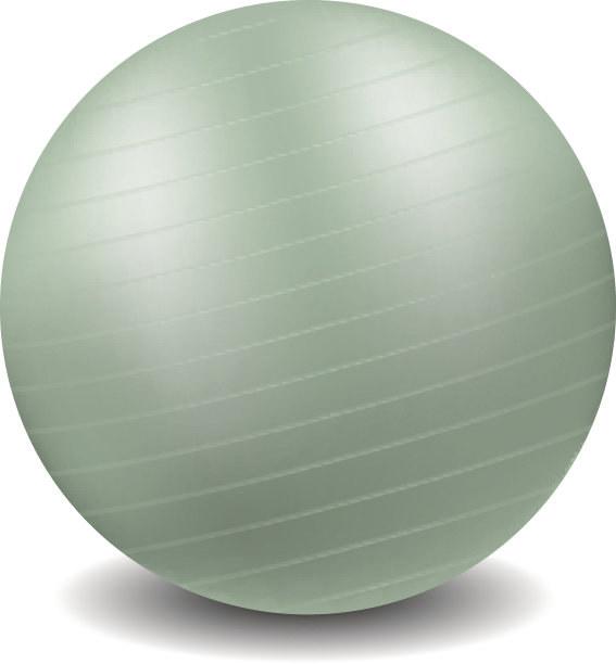 淡绿色设计的健身球图片下载