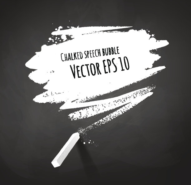 手绘粉笔语音泡泡图片下载