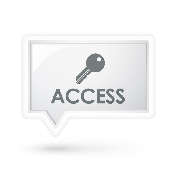 访问词与关键图标上的讲话气泡图片下载