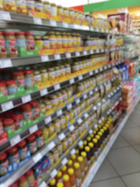 模糊抽象的背景在杂货店/超市图片下载