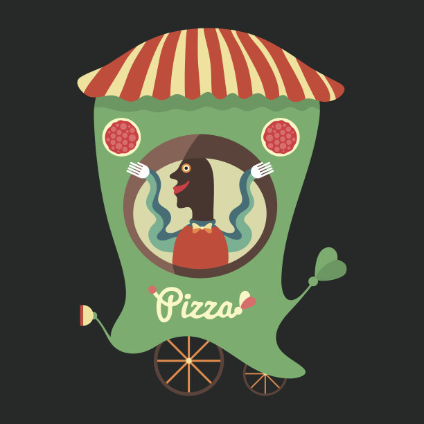 披萨卖家。图片下载