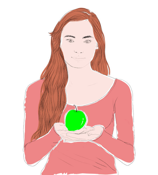 拿着苹果图片下载