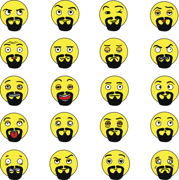 矢量颜色的表情图片下载