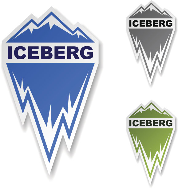 冬季冰山的冰山贴纸图片下载