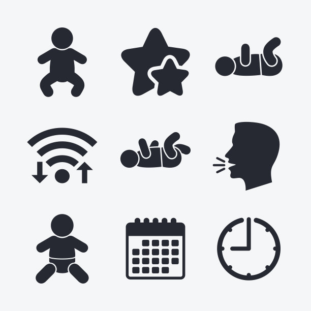 新生的图标。婴儿婴儿符号。图片下载