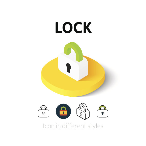 不同风格的锁定图标图片下载