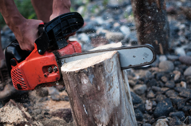 电锯是用木头工作的图片下载